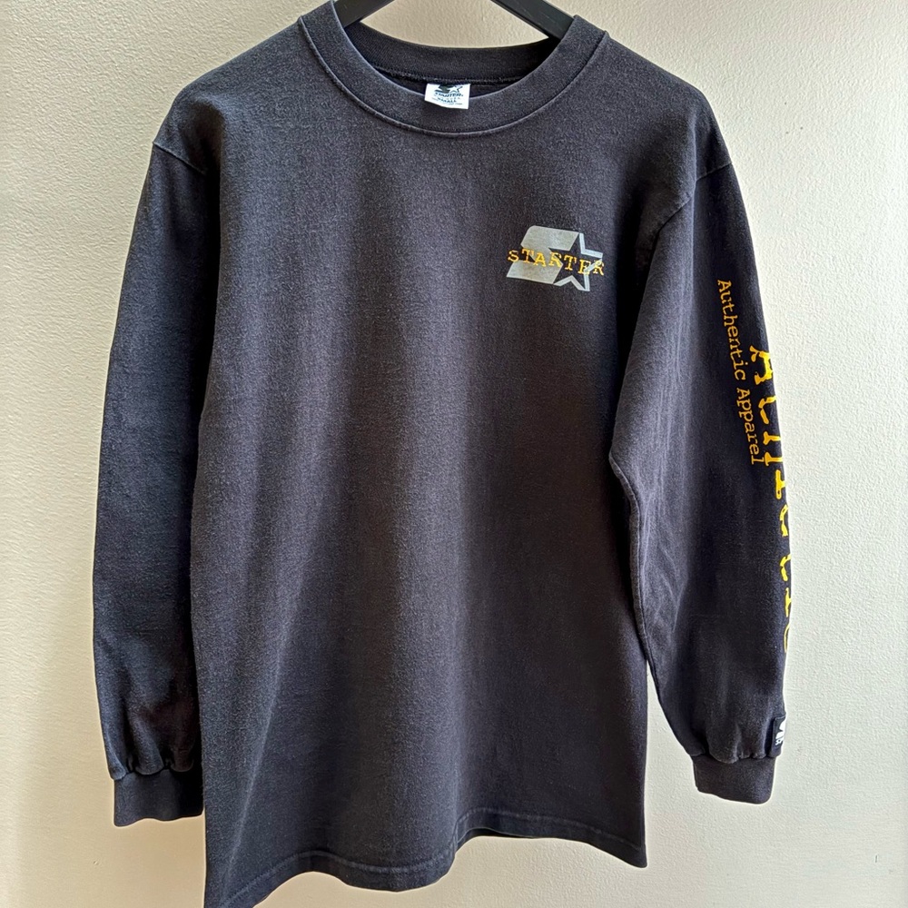 Starter VTG 90s faded black/gold longsleeve shirt S/M Made in USA